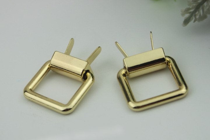 Square Strap Handles Connector Bag Hardware Metal Lock Buckle Light Gold 2/20 pcs Handmade Purse Handbag Backpack Making 25 mm 1 inch