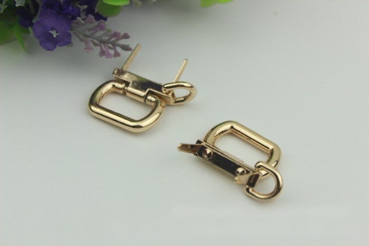 Rectangle Strap Handles Connector Bag Hardware Metal Lock Buckle Light Gold 2/20 pcs Handmade Purse Handbag Backpack Making 32 mm 1 1/4 inch