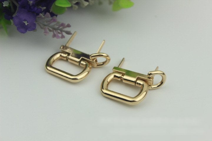 Rectangle Strap Handles Connector Bag Hardware Metal Lock Buckle Light Gold 2/20 pcs Handmade Purse Handbag Backpack Making 32 mm 1 1/4 inch