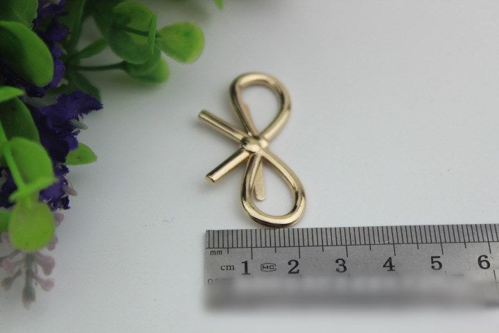 Bow Purse Label 2/20pcs Bag Hardware Charm Gold Gunmetal Black Handmade Purse Handbag Making Metal Decoration 45mm 1 3/4" Wholesale Supplies