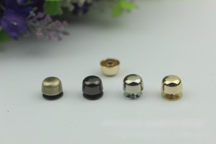 Head Button Bag Hardware Round Belt Strap Chicago Screw Back Rivet Concho Stud Gold Silver Black 2/20pcs 6mm 1/4" Screwback Shoe Blacelet