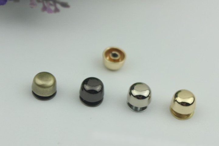 Head Button Bag Hardware Round Belt Strap Chicago Screw Back Rivet Concho Stud Gold Silver Black 2/20pcs 6mm 1/4" Screwback Shoe Blacelet