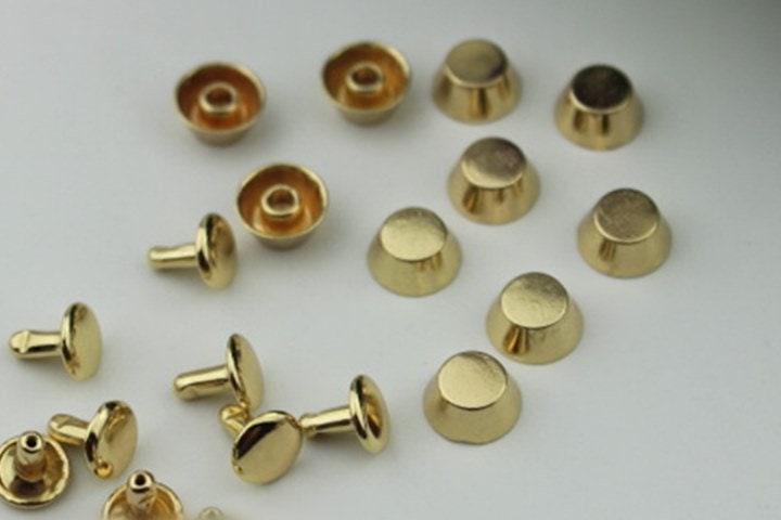 Flat Head Button Bag Hardware Cone Belt Strap Chicago Screw Back Rivet Concho Stud Gold Silver Black 1/10pcs 10mm Screwback Shoe Blacelet