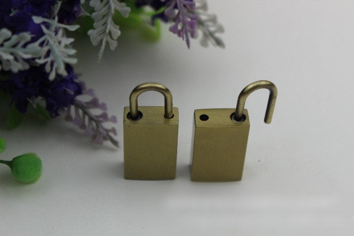 Padlock Bag Hardware Rectangle Gold Silver Gunmetal Bronze 1/20 pcs Handmade Purse Handbag Making Metal Bulk Wholesale Accessories Supplies