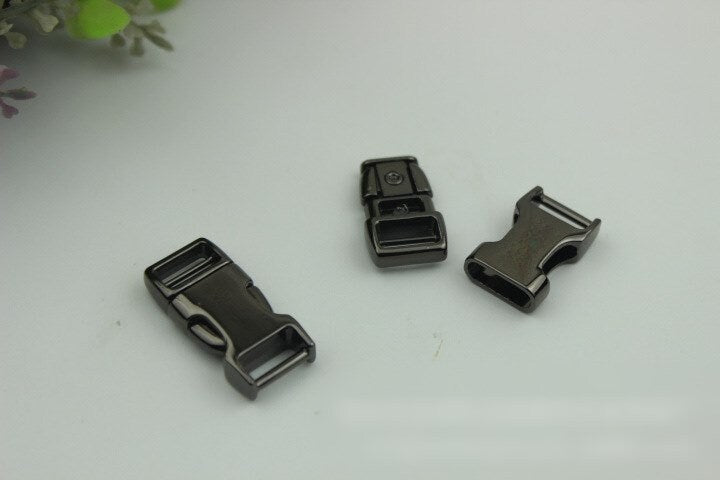 Metal Quick Release Side Buckle 30 mm 1 1/4" Bag Hardware Dog Cat Kitty Collar Belt Parachute Strap Paracord Black Snap Clips Wholesale Bulk