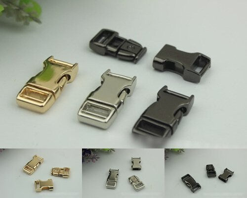 Metal Quick Release Side Buckle 30 mm 1 1/4" Bag Hardware Dog Cat Kitty Collar Belt Parachute Strap Paracord Black Snap Clips Wholesale Bulk