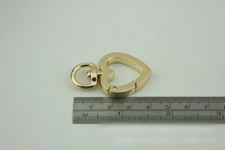 Heart Swivel Lever Snap Hook 1/10pcs Bag Hardware Metal Spring Trigger Lobster Clasp Clip Gold Silver Gunmetal Bronze Purse Handbag Making
