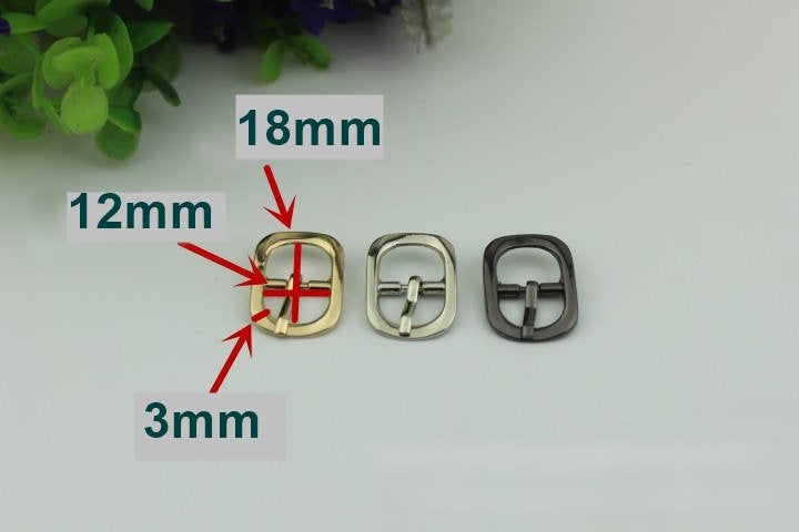 Purse Strap Slider Bag Hardware Metal Rectangle Double Loop Slide Buckle Adjuster Keeper Ring 12mm 1/2" Gold Silver 2/20pcs DIY Supplies