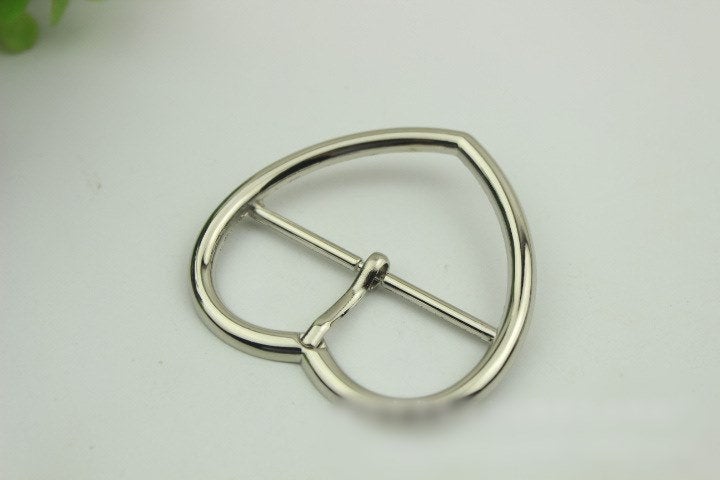 Purse Strap Slider Bag Hardware Metal Heart Double Loop Slide Buckle Adjuster Keeper Ring 53mm 2 1/8" Gold Silver 2/20pcs DIY Bulk Supplies