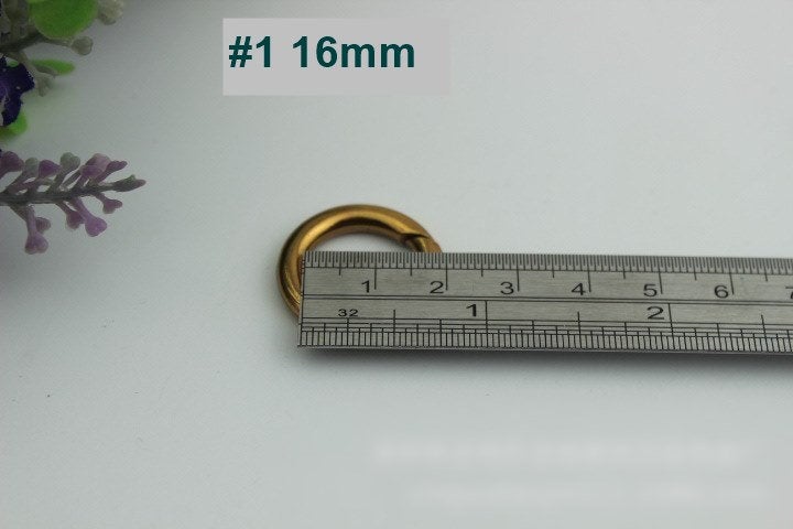 Round Spring Push Gate Ring Swivel Snap Hook 16 20 25 32 38 mm Old Gold Metal Trigger Lobster Clasp Clip Purse Bag Handbag Handle Wholesale