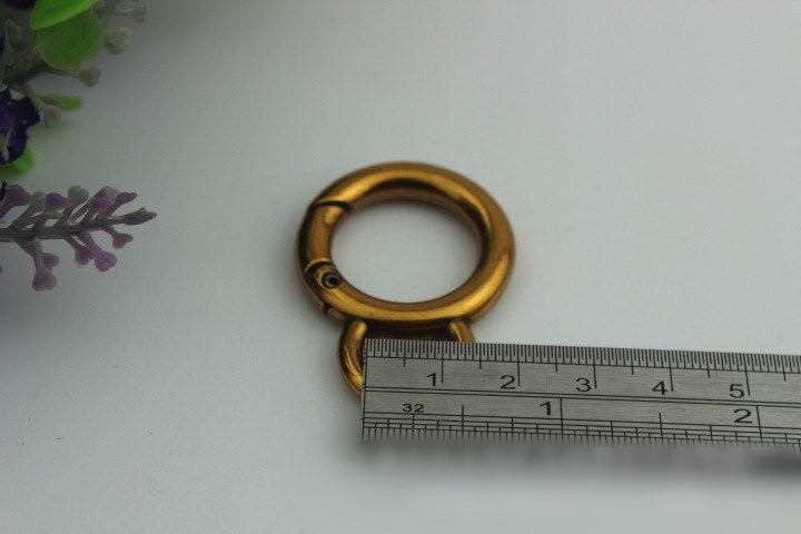 Round Spring Push Gate Ring Swivel Snap Hook 16 20 25 32 38 mm Old Gold Metal Trigger Lobster Clasp Clip Purse Bag Handbag Handle Wholesale