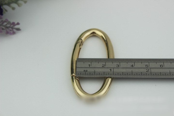 Oval Spring Push Gate Ring Swivel Snap Hook 30 40 55 mm Gold Metal Trigger Lobster Clasp Clip Purse Bag Handbag Hardware Handle Wholesale