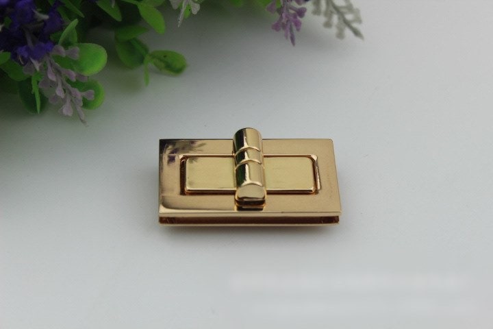 Rectangle Twist Turn Lock Bag Hardware Gold Silver Gunmetal Bronze 1/10 pcs Handmade Purse Handbag Making Metal 25 31 39 46 mm Bulk Supplies