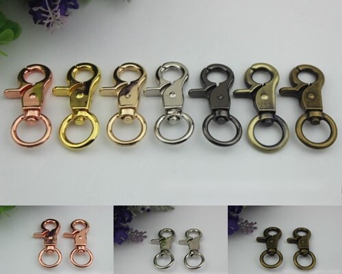 Swivel Lever Snap Hook 1/10pcs Bag Hardware Metal Spring Trigger Lobster Clasp Clip Gold Silver Gunmetal Bronze 45 13mm Purse Handbag Making