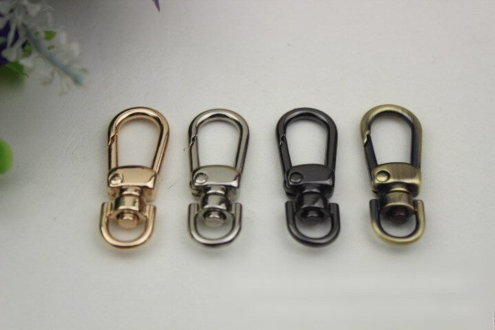 Swivel Lever Snap Hook 1/10pcs Bag Hardware Metal Spring Trigger Lobster Clasp Clip Gold Silver Gunmetal Bronze 40 8mm Purse Handbag Making