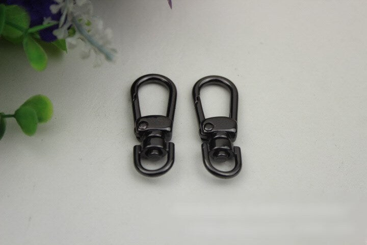 Swivel Lever Snap Hook 1/10pcs Bag Hardware Metal Spring Trigger Lobster Clasp Clip Gold Silver Gunmetal Bronze 40 8mm Purse Handbag Making