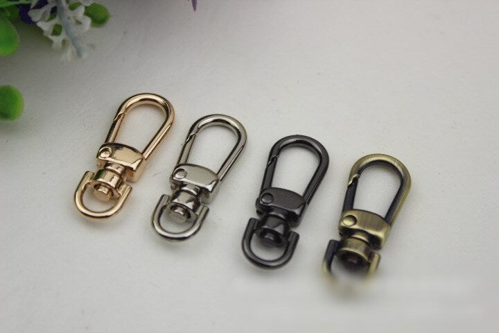 Swivel Lever Snap Hook 1/10pcs Bag Hardware Metal Spring Trigger Lobster Clasp Clip Gold Silver Gunmetal Bronze 40 8mm Purse Handbag Making