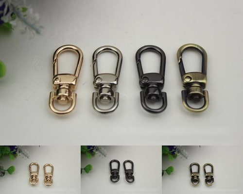 Swivel Lever Snap Hook 1/10pcs Bag Hardware Metal Spring Trigger Lobster Clasp Clip Gold Silver Gunmetal Bronze 40 8mm Purse Handbag Making