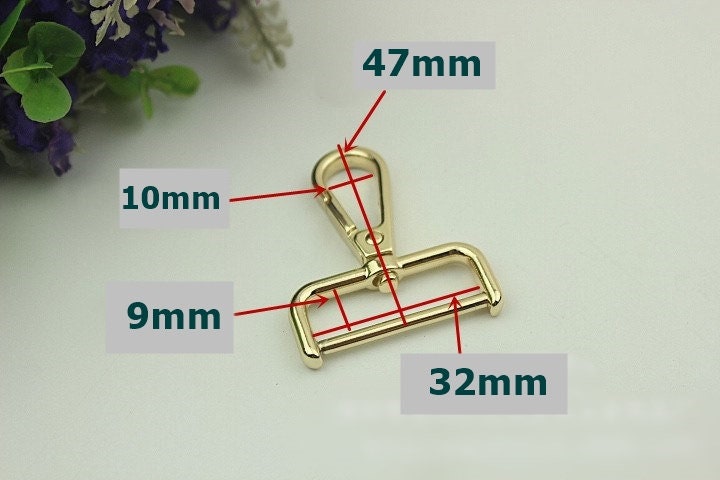 Swivel Lever Snap Hook 1/10pcs Bag Hardware Metal Spring Trigger Lobster Clasp Clip Gold Silver Gunmetal Bronze 47 32mm Purse Handbag Making