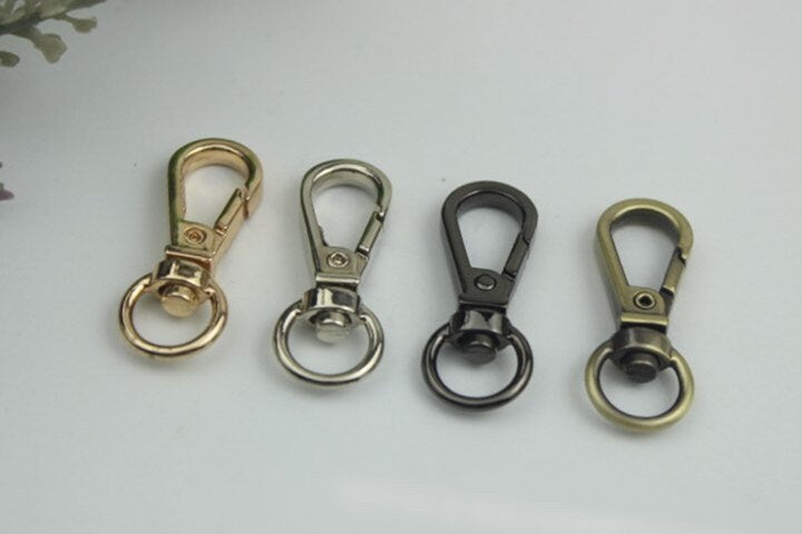 Swivel Lever Snap Hook 1/10pcs Bag Hardware Metal Spring Trigger Lobster Clasp Clip Gold Silver Gunmetal Bronze 31 9mm Purse Handbag Making