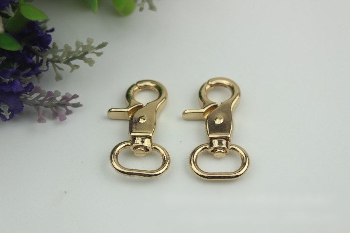 Swivel Lever Snap Hook 1/10pcs Bag Hardware Metal Spring Trigger Lobster Clasp Clip Gold Silver Gunmetal Bronze 42 16mm Purse Handbag Making