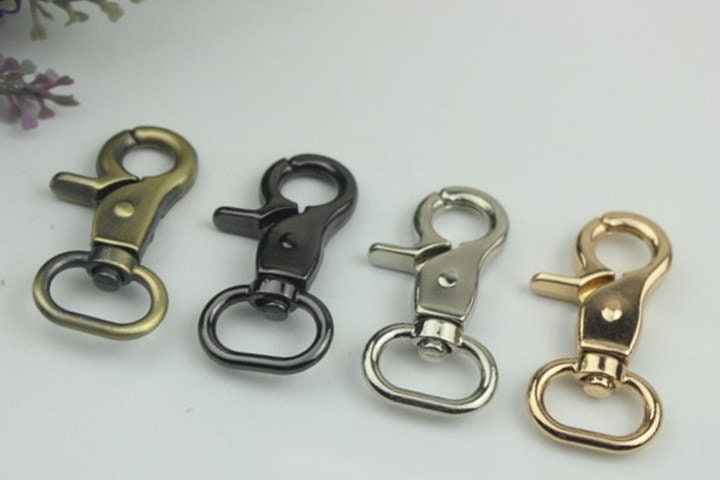 Swivel Lever Snap Hook 1/10pcs Bag Hardware Metal Spring Trigger Lobster Clasp Clip Gold Silver Gunmetal Bronze 42 16mm Purse Handbag Making