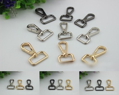 Swivel Lever Snap Hook 1/10pcs Bag Hardware Metal Spring Trigger Lobster Clasp Clip Gold Silver Gunmetal 16 20 25 mm Purse Handbag Making