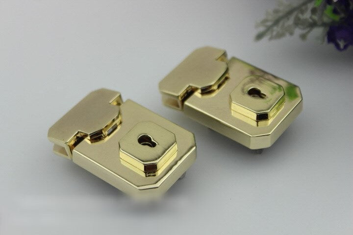 Rectangle Twist Press Lock Bag Hardware Light Gold 1/10 pcs Handmade Purse Handbag Making Metal 47 29 mm 1 7/8 1 1/8" Supplies