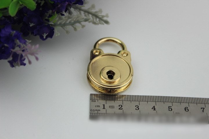 Padlock Bag Hardware Gold Gunmetal Silver 45mm 1 3/4" Round 1/20 pcs Handmade Purse Handbag Making Metal Bulk Wholesale Accessories Supplies