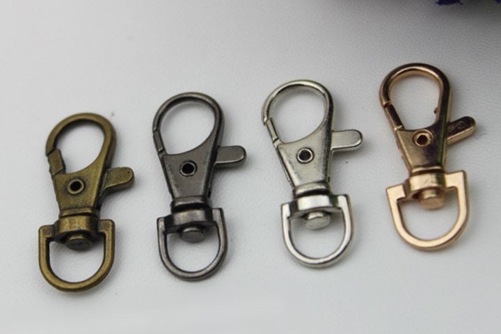 Swivel Lever Snap Hook 1/10pcs Bag Hardware Metal Spring Trigger Lobster Clasp Clip Gold Silver Gunmetal Bronze 35 10mm Purse Handbag Making