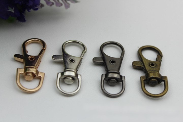 Swivel Lever Snap Hook 1/10pcs Bag Hardware Metal Spring Trigger Lobster Clasp Clip Gold Silver Gunmetal Bronze 35 10mm Purse Handbag Making