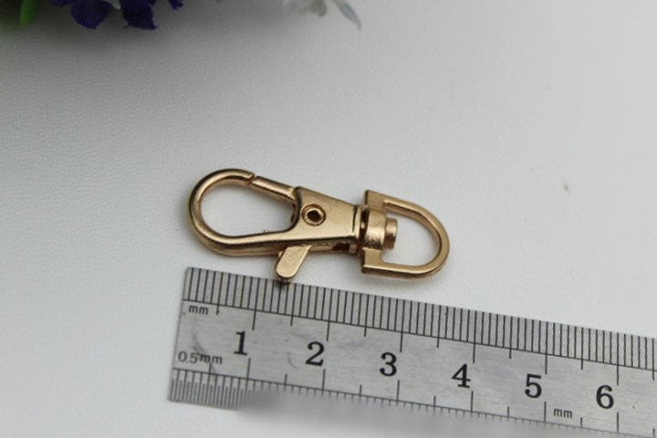 Swivel Lever Snap Hook 1/10pcs Bag Hardware Metal Spring Trigger Lobster Clasp Clip Gold Silver Gunmetal Bronze 35 10mm Purse Handbag Making