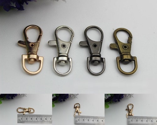 Swivel Lever Snap Hook 1/10pcs Bag Hardware Metal Spring Trigger Lobster Clasp Clip Gold Silver Gunmetal Bronze 35 10mm Purse Handbag Making