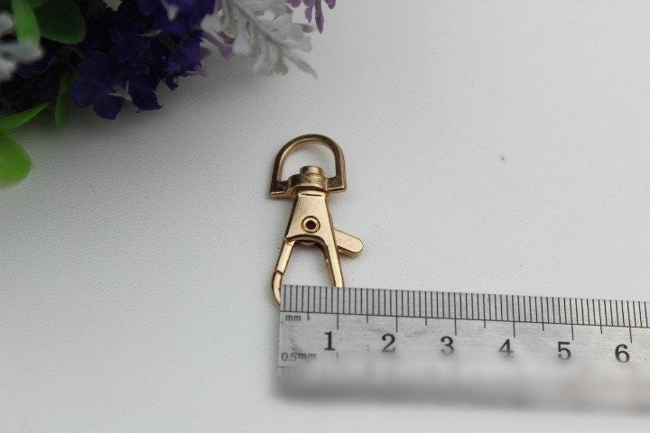 Swivel Lever Snap Hook 1/10pcs Bag Hardware Metal Spring Trigger Lobster Clasp Clip Gold Silver Gunmetal Bronze 35 10mm Purse Handbag Making