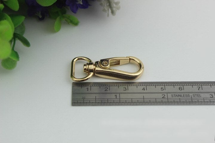 Swivel Lever Snap Hook 1/10pcs Bag Hardware Metal Spring Trigger Lobster Clasp Clip Gold Silver Gunmetal Bronze 40 14mm Purse Handbag Making