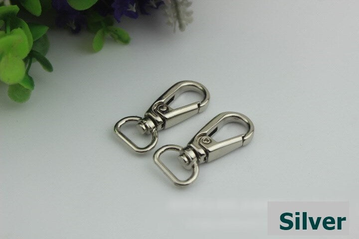 Swivel Lever Snap Hook 1/10pcs Bag Hardware Metal Spring Trigger Lobster Clasp Clip Gold Silver Gunmetal Bronze 40 14mm Purse Handbag Making