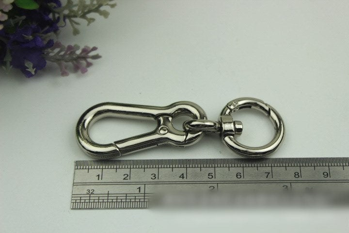 Swivel Lever Snap Hook 1/10pcs Bag Hardware Metal Spring Trigger Lobster Clasp Clip Gold Silver Gunmetal Bronze 75 17mm Purse Handbag Making