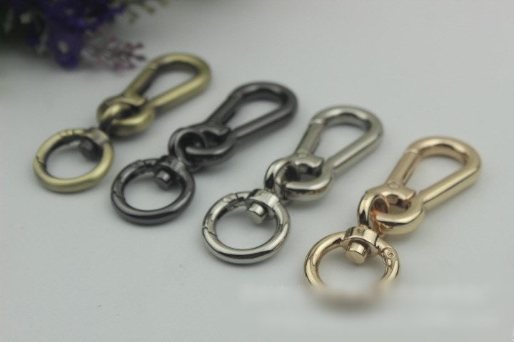 Swivel Lever Snap Hook 1/10pcs Bag Hardware Metal Spring Trigger Lobster Clasp Clip Gold Silver Gunmetal Bronze 75 17mm Purse Handbag Making