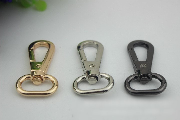 Swivel Lever Snap Hook 1/10pcs Bag Hardware Metal Spring Trigger Lobster Clasp Clip Gold Silver Gunmetal 53 20mm Purse Handbag Making Bulk