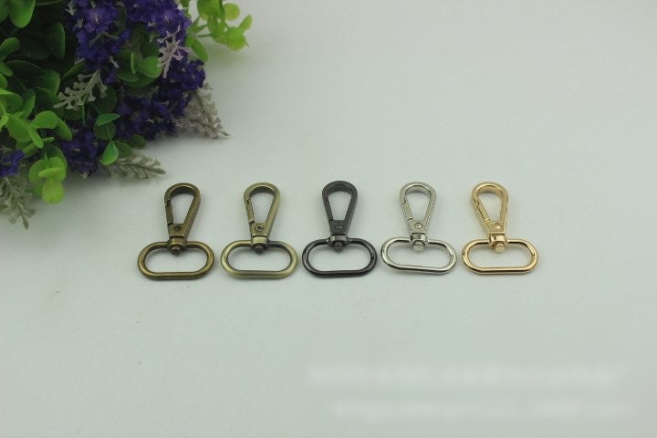 Swivel Lever Snap Hook 1/10pcs Bag Hardware Metal Spring Trigger Lobster Clasp Clip Gold Silver Gunmetal Bronze 47 25mm Purse Handbag Making