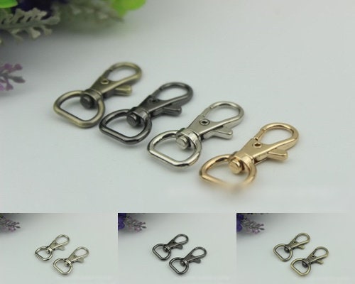 Swivel Lever Snap Hook 1/10pcs Bag Hardware Metal Spring Trigger Lobster Clasp Clip Gold Silver Gunmetal Bronze 37 13mm Purse Handbag Making