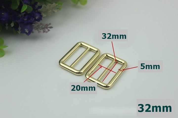 Strap Slider Bag Hardware Rectangle Double Loop Metal Buckle Adjuster Adjuster Gold Silver Gunmetal Bronze Purse Handbag Making Bulk