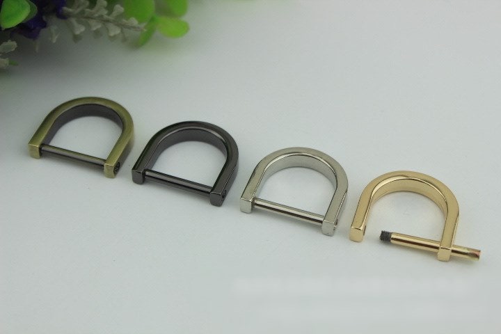 Horseshoe Handbag Connector 10/100pcs Bag Hardware Gold Silver Gunmetal Metal Clip Clasp Buckle Purse Strap Handles Screw D Rings Shackle