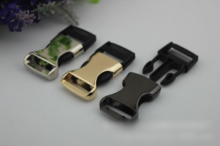 Metal Quick Release Side Buckle 63 mm 2 1/2" Bag Hardware Dog Cat Kitty Collar Belt Parachute Strap Paracord Black Snap Clips Wholesale Bulk