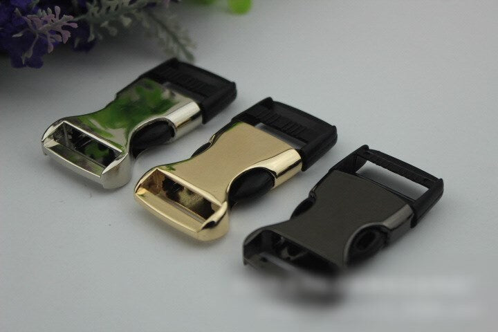 Metal Quick Release Side Buckle 63 mm 2 1/2" Bag Hardware Dog Cat Kitty Collar Belt Parachute Strap Paracord Black Snap Clips Wholesale Bulk