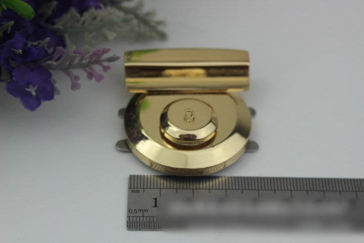 Round Oval Twist Press Lock Bag Hardware Light Gold 1/10 pcs Handmade Purse Handbag Making Metal 45 40 mm 1 3/4 1 5/8" Supplies