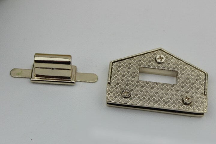 Polygon Twist Press Lock Bag Hardware Gold 1/10 pcs Handmade Purse Handbag Making Metal 50 35 mm 2 1 3/8" Organizer Luggage Supplies