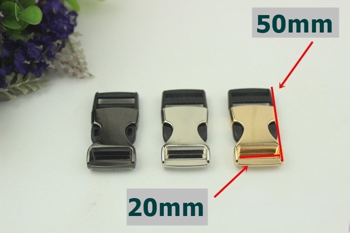 Metal Quick Release Side Buckle 20 25 32 38 50 mm Bag Hardware Dog Cat Collar Belt Parachute Strap Paracord Black Snap Clips Wholesale Bulk