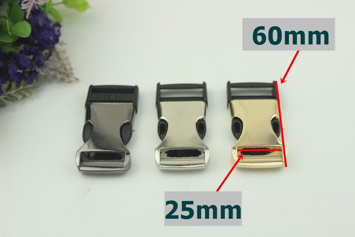 Metal Quick Release Side Buckle 20 25 32 38 50 mm Bag Hardware Dog Cat Collar Belt Parachute Strap Paracord Black Snap Clips Wholesale Bulk