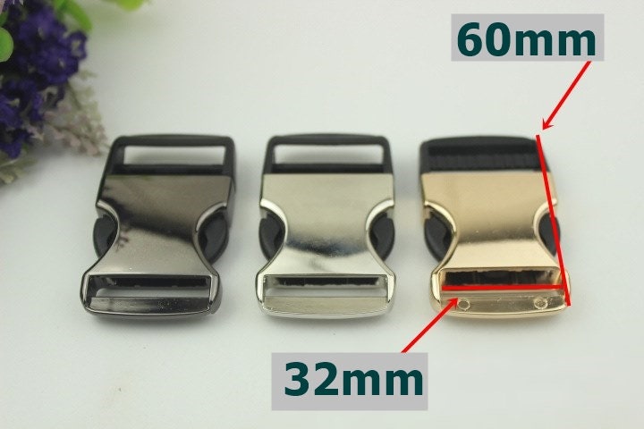 Metal Quick Release Side Buckle 20 25 32 38 50 mm Bag Hardware Dog Cat Collar Belt Parachute Strap Paracord Black Snap Clips Wholesale Bulk